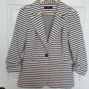 Stitch Fix Striped Cotton stretch blazer, lined